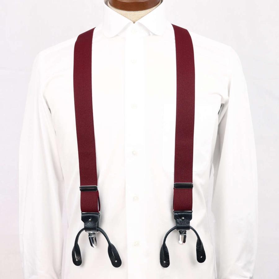 FAIRFAX（フェアファクス） サスペンダー メンズ 日本製 ワイン 赤