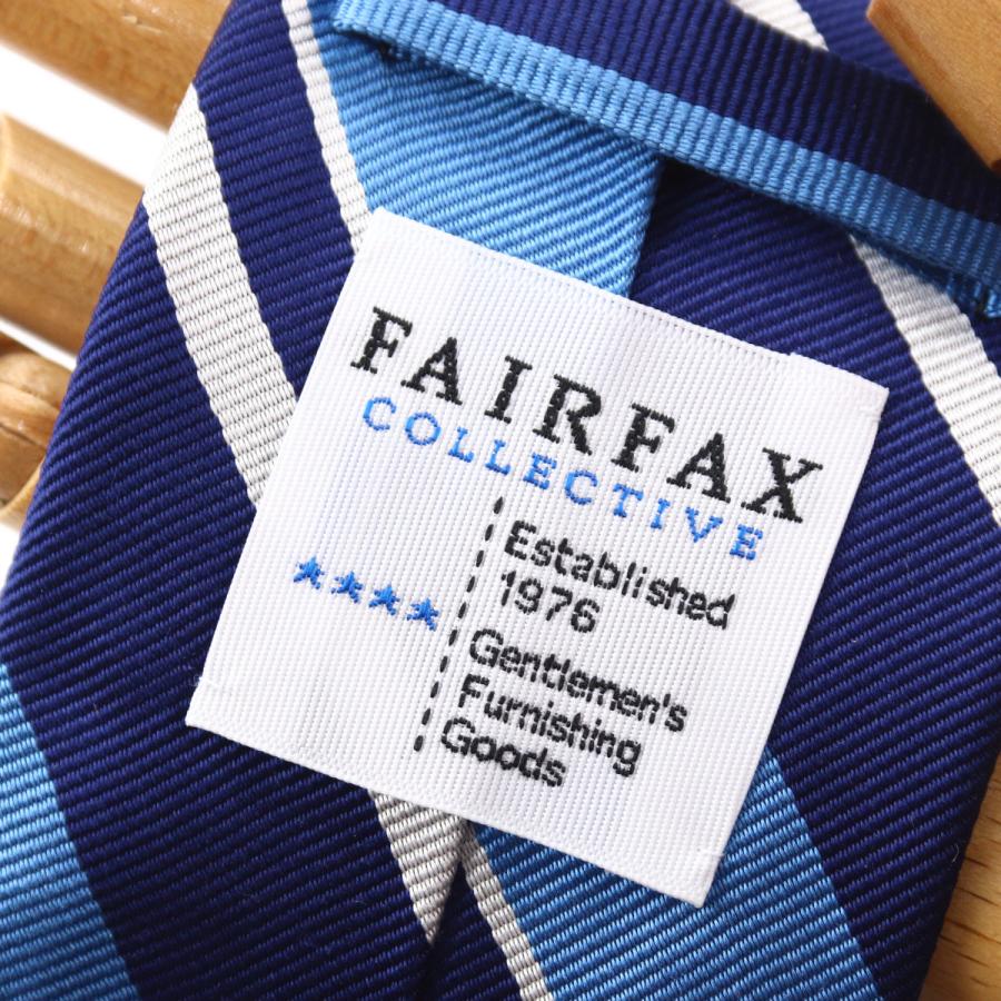 FAIRFAX ネクタイ ビジネス フェアファクス ストライプ ブライトブルー 