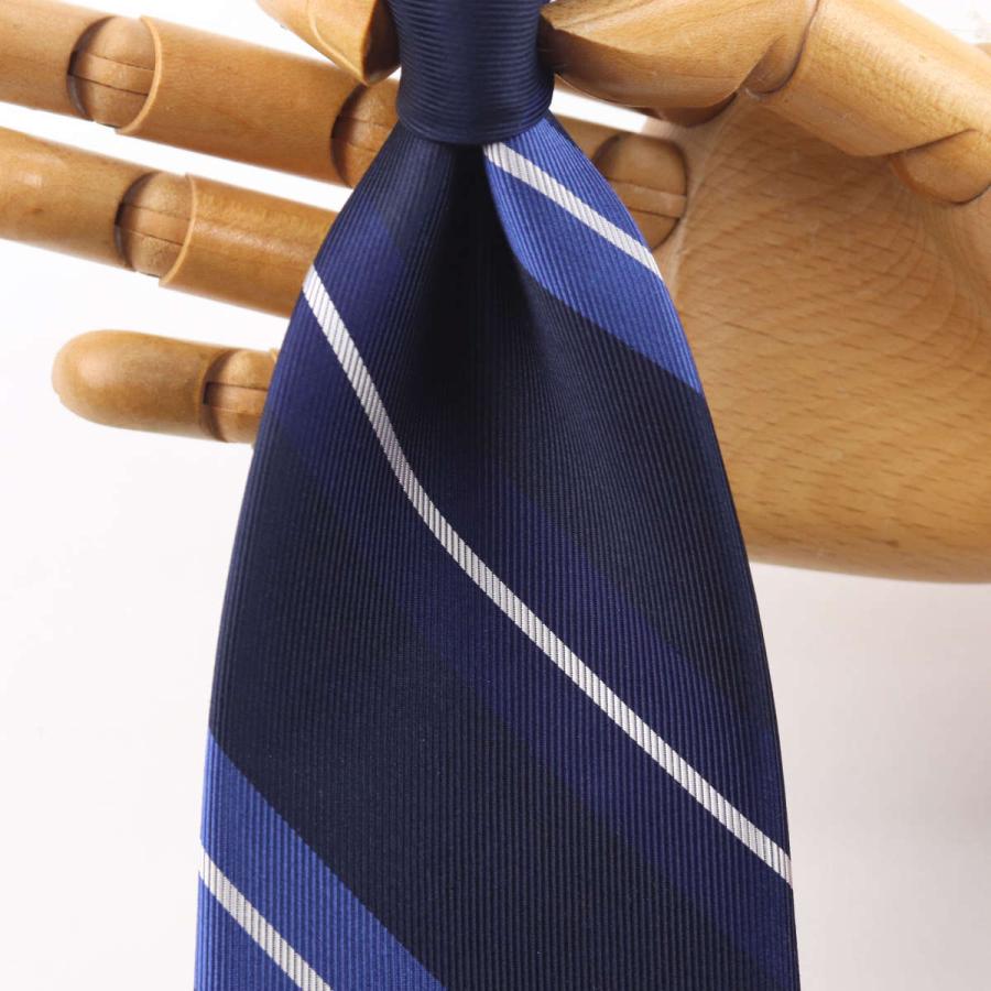 新品　FAIRFAX フェアファクス　ネクタイ　ネイビー　無地　光沢　ストライプ FAIRFAX（フェアファクス） ネクタイ ビジネス ブランド ストライプ