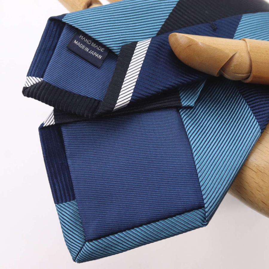 ネイビー ストライプ ネクタイ FAIRFAX フェアファクス ネクタイ ビジネス ブランド ストライプ