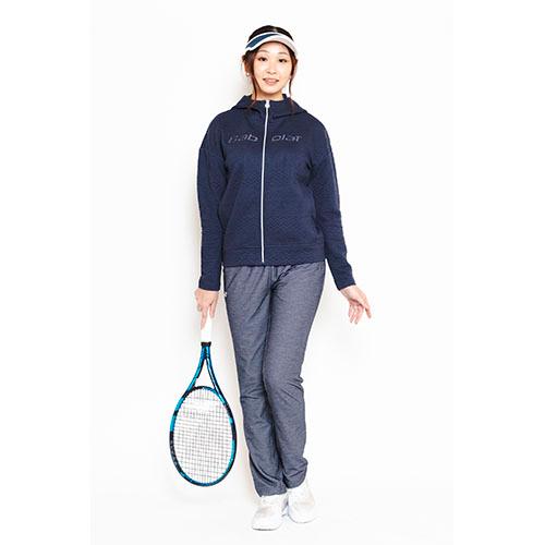 Babolat バボラ　黒　ジャケットＯサイズ　パンツＬサイズ　レディース Babolat（バボラ） レディス テニス ロングパンツ PURE MESH FIT PANTS