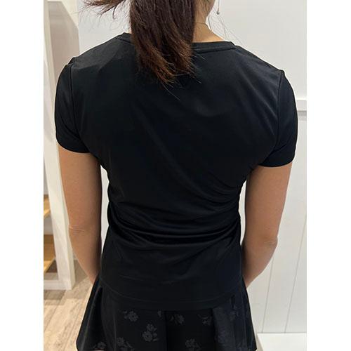 FILA ブラック Tシャツ キュロット セット フィラ FILA ビッグサイズ切替Tシャツ （ブラック） -靴