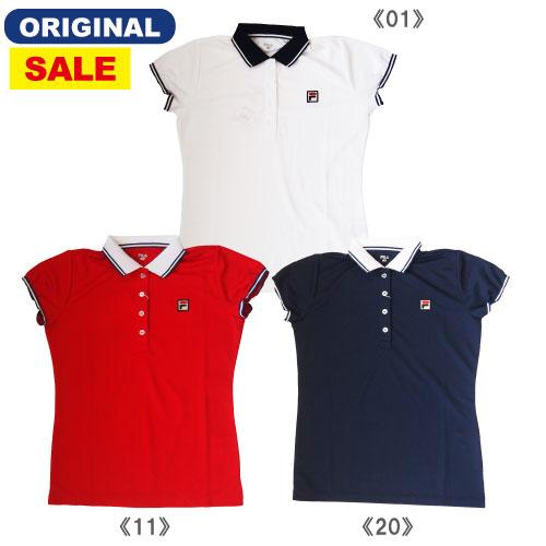 FILA フィラ　フェラーリ オフシャル ポロシャツ　レディース ダークレッド FILA ポロシャツ ポロ 「FILA:フィラ」レディースベーシック