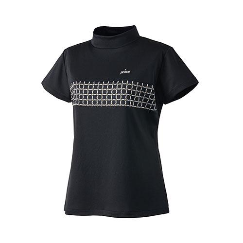 No.266 Prince NAVYレースの上品ゲームシャツ✩.*˚LL✩.*˚ Prince プリンス レディス テニス 半袖Tシャツ ゲームシャツ