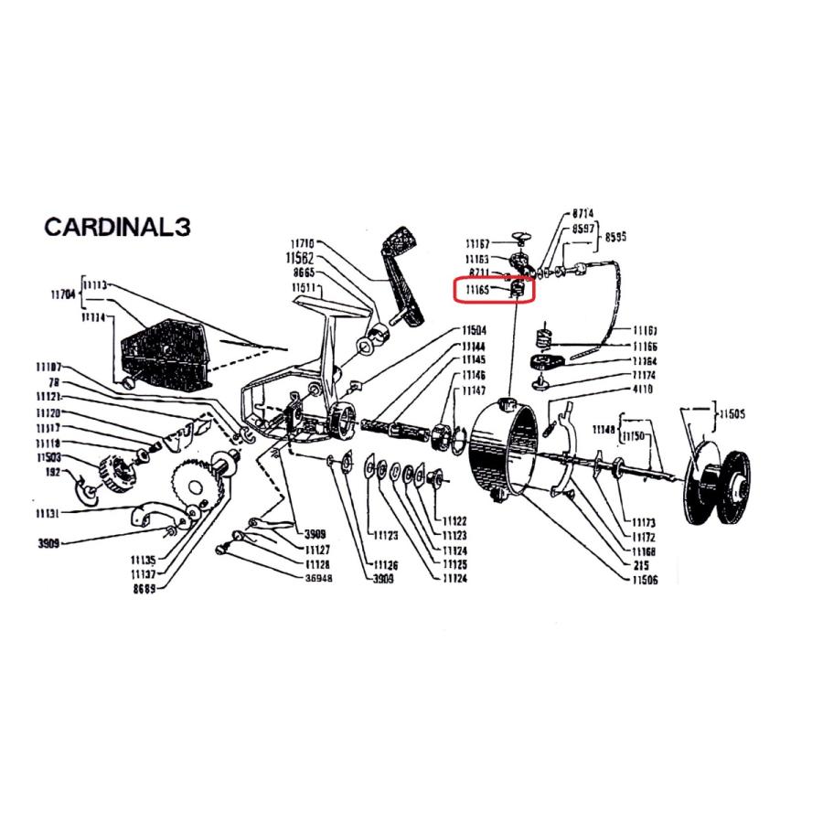 Abu Garcia アブAbu カーディナル3 33 ベイルスプリング ライン