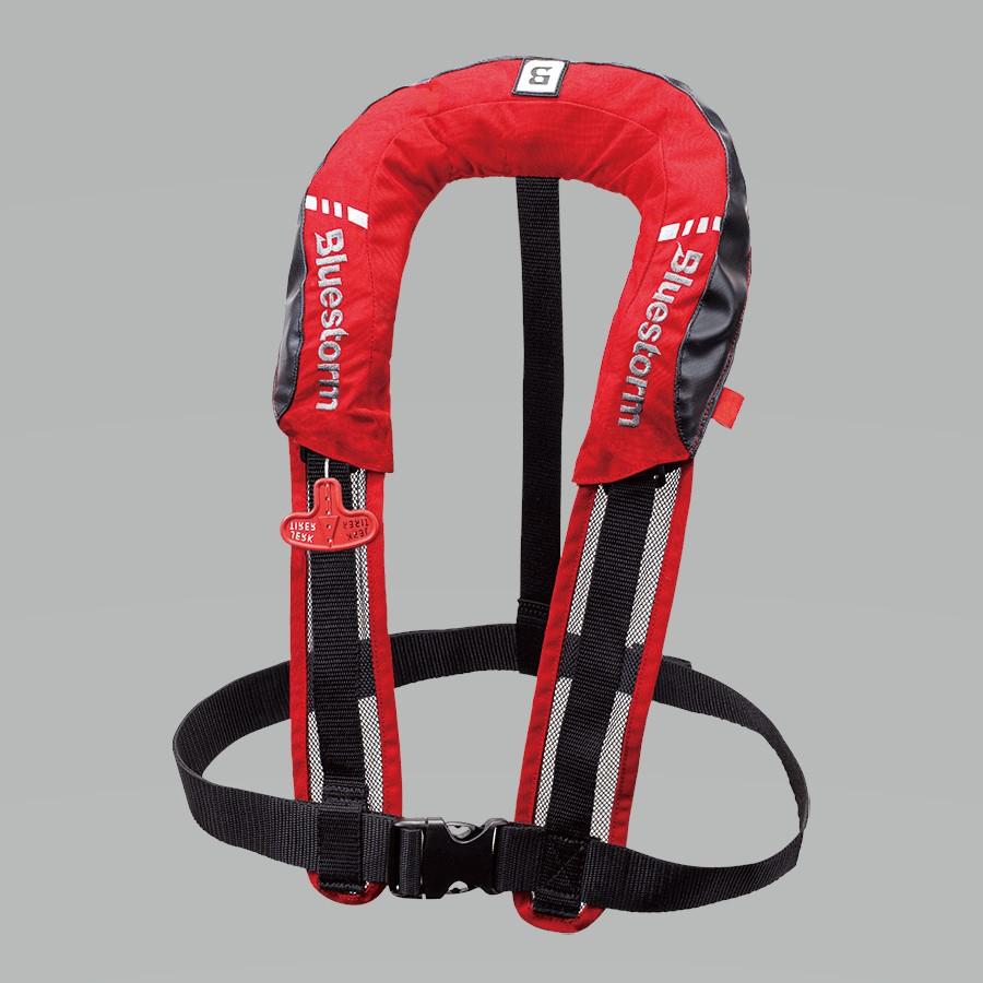 最終値下新品未使用Bluestorm BSJ-8320RS IIライフジャケット ブルーストーム 膨張式ライフジャケットショルダータイプ 自動