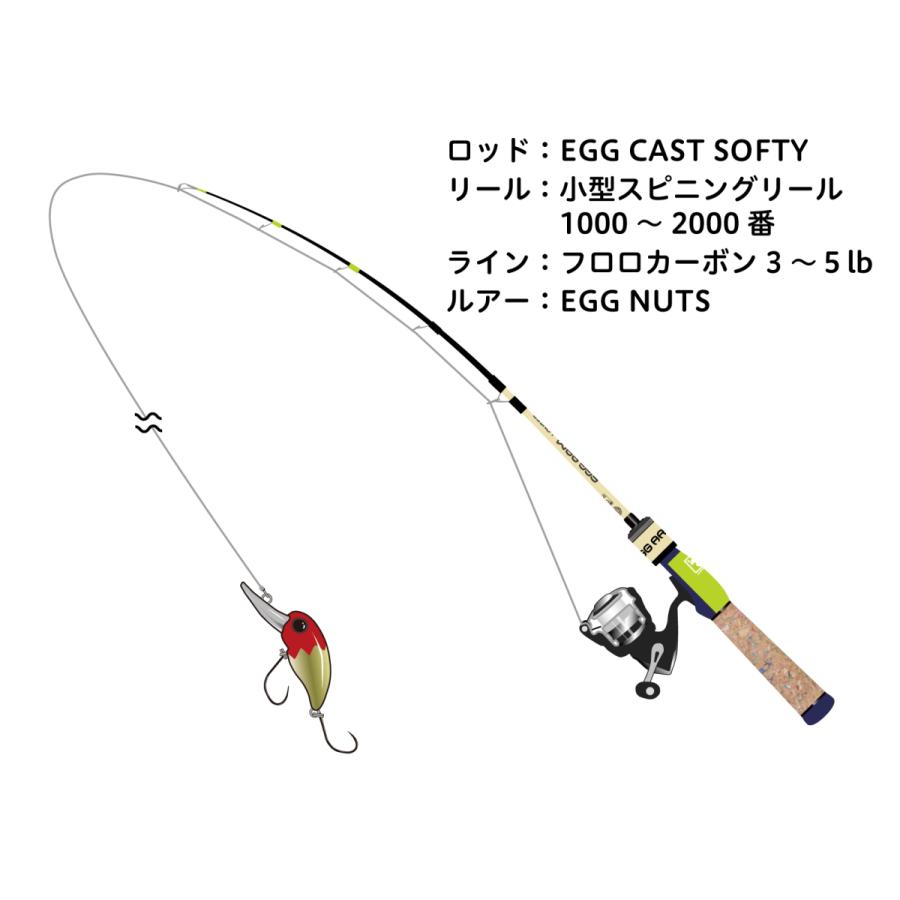 JACKALL - 新品 ジャッカル エッグキャスト ソフティ120 ウッディクリーム ロッド 竿 JACKALL JACKALL(ジャッカル) EGG CAST SOFTY 120 (エッグ