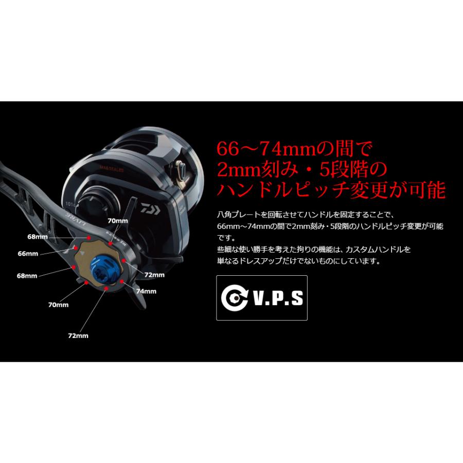 リブレ BJ 66-74PT ガンメタ+チタン ダイワ／シマノ用 ベイトハンドル