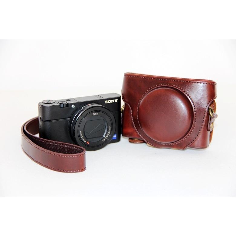 SONY RX100M4 コンパクトデジタルカメラ SONY純正本革カバー付き GARIZ SONY DSC-RX100 M5/M4/M3用 本革カメラケース XS-RX100BR ブラウン