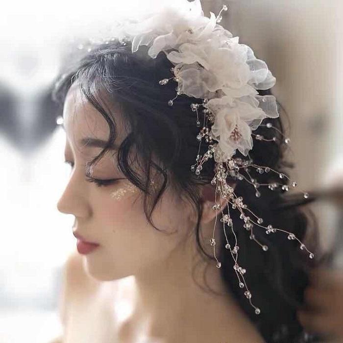 ヘッドドレス ウェデイング ヘアアクセサリー 送料無料 ヘッドアクセ