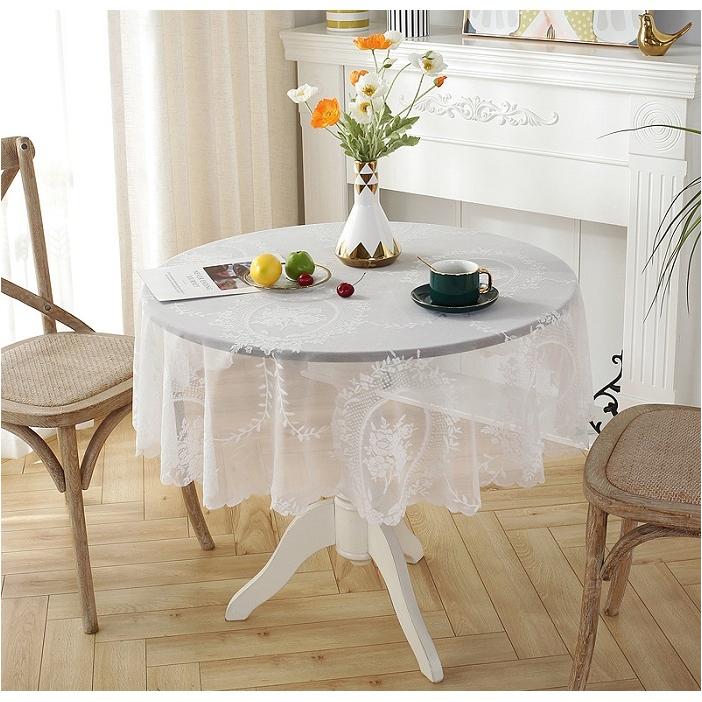 テーブルクロス レース 円形 直径約120cm 送料無料 おしゃれ かわいい