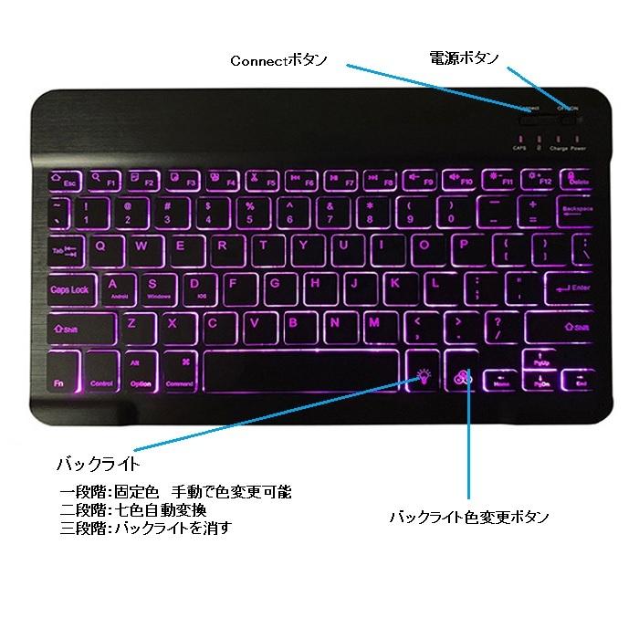 ワイヤレスキーボード 7カラーLED 超薄型 7カラーLED ワイヤレスキーボード 超薄型｜Yahoo!フリマ（旧