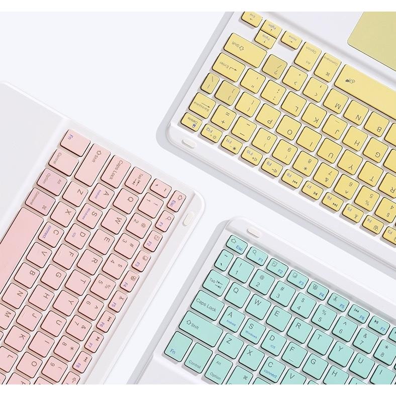 Bluetooth キーボード タッチパッド付き 超薄 7カラーLEDバックライト