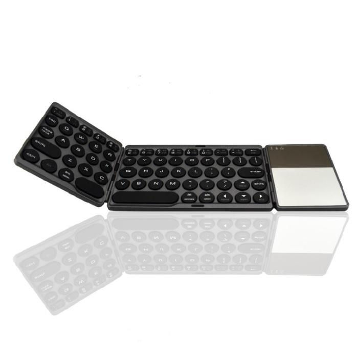 Bluetooth キーボード 折りたたみ式 コンパクト 64キー タッチパット