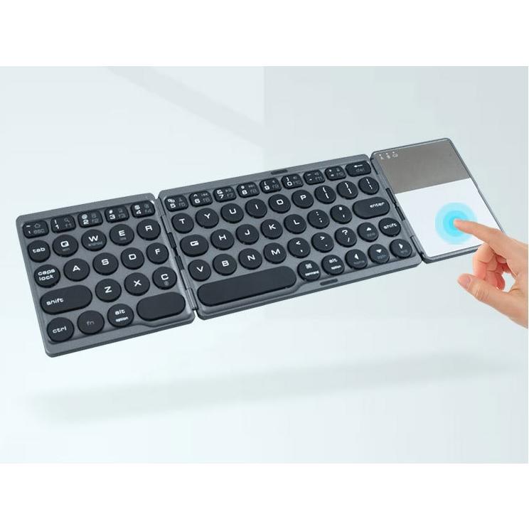 Bluetooth キーボード 折りたたみ式 コンパクト 64キー タッチパット