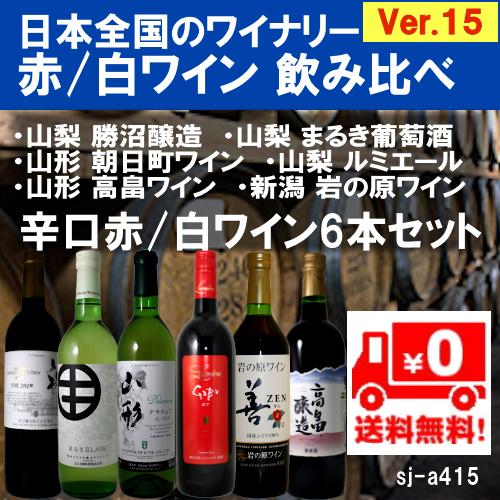 家飲み 日本ワインセット おすすめ 国産 赤白6本 Ver15