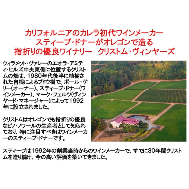 (カレラの初代ワインメーカーがオレゴンで造るワイン 赤ワイン) クリストム ヴィンヤーズ ピノ ノワール マウント ジェファーソン キュヴェ 2023年 ポイント利用 |  | 02