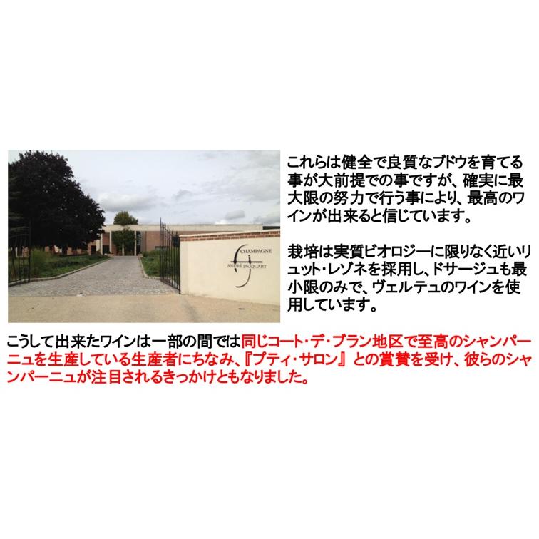 (プティ サロンと称されているシャンパンメゾン ギフト包装不可) アンドレ ジャカール ソレラ プルミエ クリュ ブラン ド ブラン 木箱入り |  | 02