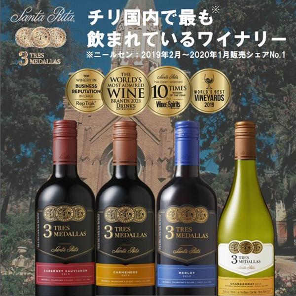 サッポロ（SAPPORO） ワイン wine セット 送料無料 サンタリタ スリー
