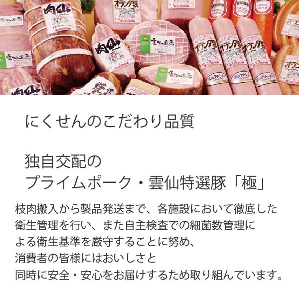 お歳暮 御歳暮 2023  ハムギフト 長崎 雲仙 国産 冷蔵直送 送料無料 にくせん NPG-03 肩ロースハム 1.8kg『NKS』｜wine-com｜03