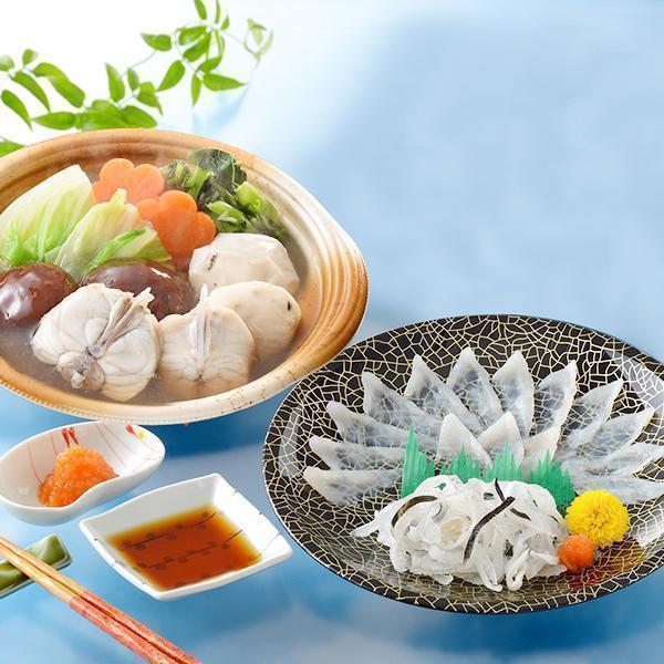 「関とら本店」 とらふく刺身＆とらふくちり鍋（個食鍋300g×2）お一人様向け 関とら本店 鍋 お取り寄せ 鍋セット ギフト セット 送料無料「関