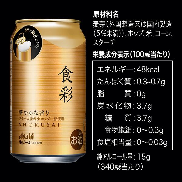 アサヒ ビール beer 食彩 生ジョッキ缶 340ml×1ケース/24本(024 アサヒ ビール beer 食彩 生ジョッキ缶 340ml×1ケース/24本(024