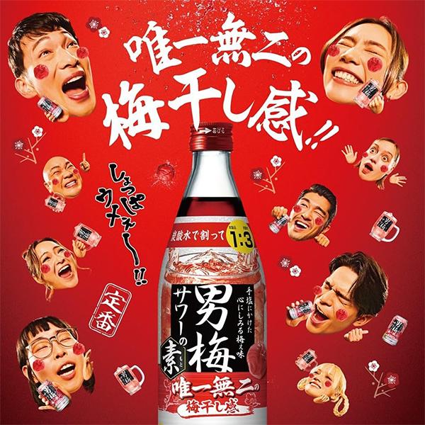 サッポロ（SAPPORO） 送料無料 男梅サワーの素 20度 500ml瓶×3本(003