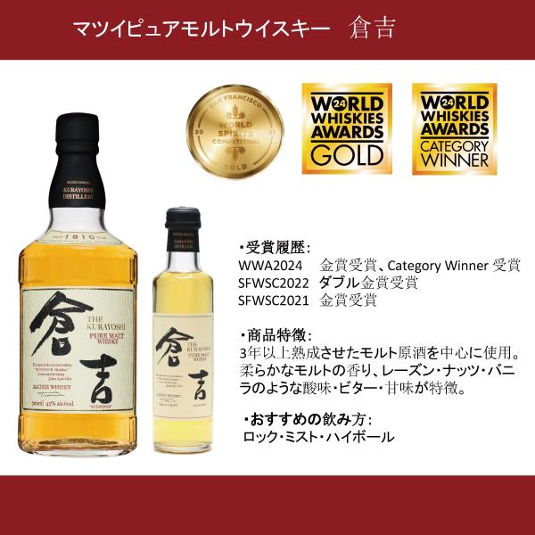 マツイ ピュアモルトウイスキー 倉吉 43度 700ml『SYB』松井酒造｜wine-com｜02