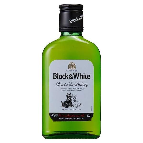 スコッチ ブレンデッドウイスキー ブラック＆ホワイト 40度 200ml×1本