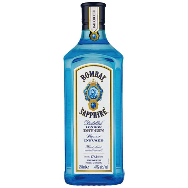 ボンベイ・サファイア(750ml)とバカルディ ホワイト(750ml)5本セット サッポロ バルーングラス付き ボンベイ ジン 送料無料