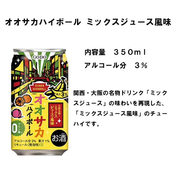 好きに 合同酒精 オオサカハイボール ガリ風味 350ml 24本 ２ケース 48本 ハイボール Www Tsujide Co Jp