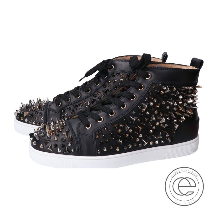 新品同様 クリスチャンルブタン Louis Pik Pik Flat Calf スパイク カーフ ハイカットスニーカー 42 1 2 メンズ ブランドショップエコスタイル 通販 Yahoo ショッピング