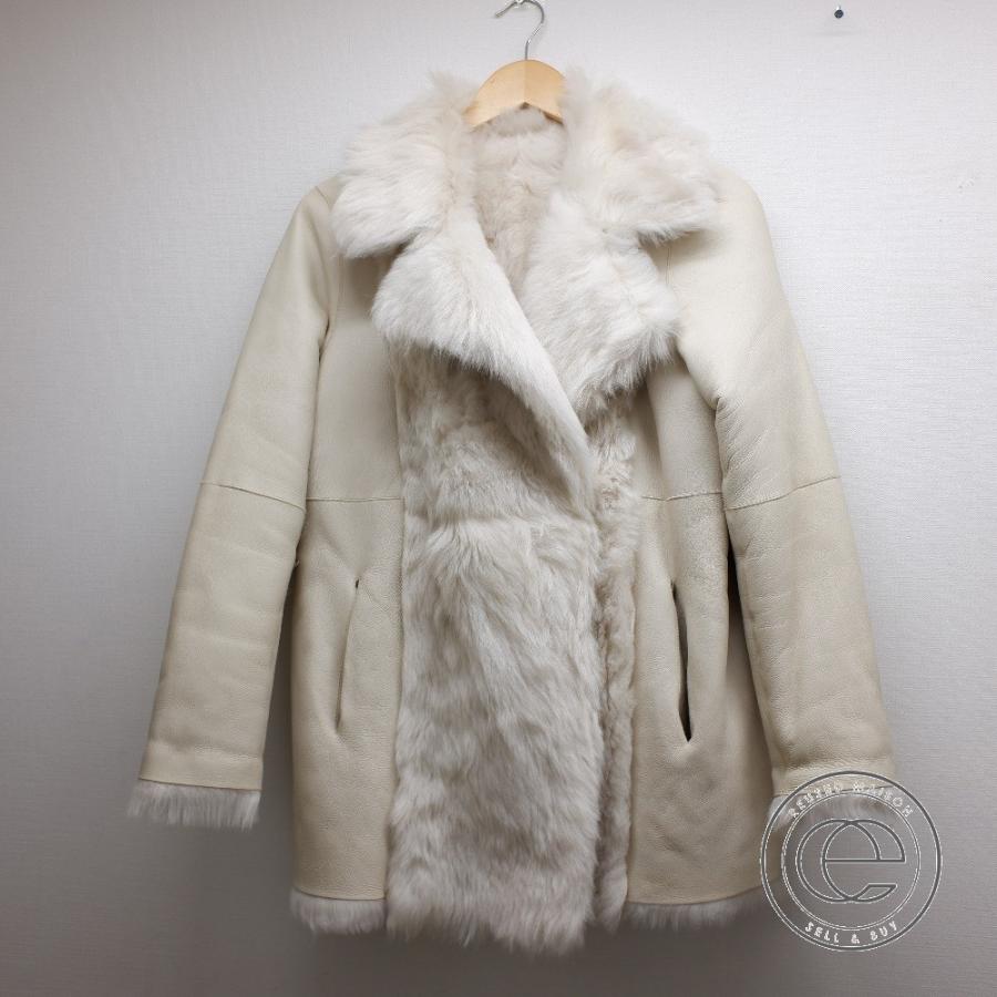 最安値に挑戦 19aw Theory セオリー J 羊革 やぎ革 シェアリングラムリアルファー リバーシブルコート P アイボリー レディース アウトレット Gestion Etechnologies Shop