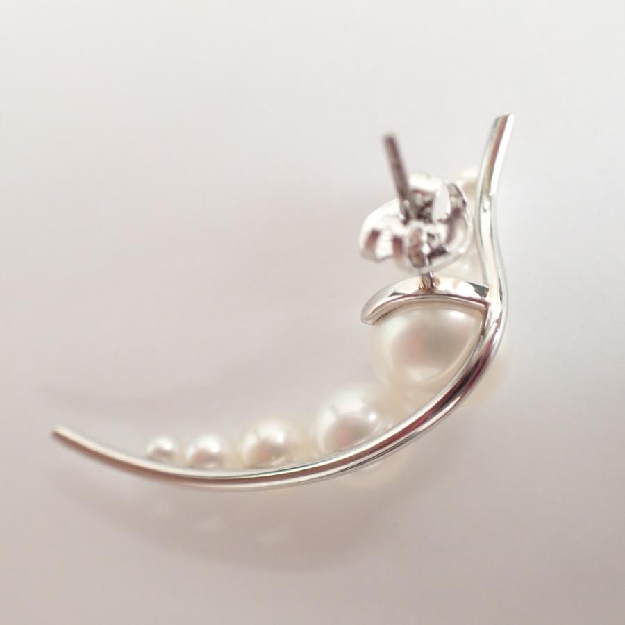 美品/ TASAKI タサキ Pt950 淡水パール ピアス プラチナ レディース 