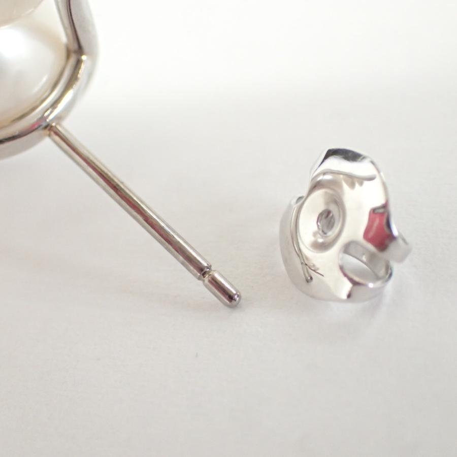 美品/ TASAKI タサキ Pt950 淡水パール ピアス プラチナ レディース 
