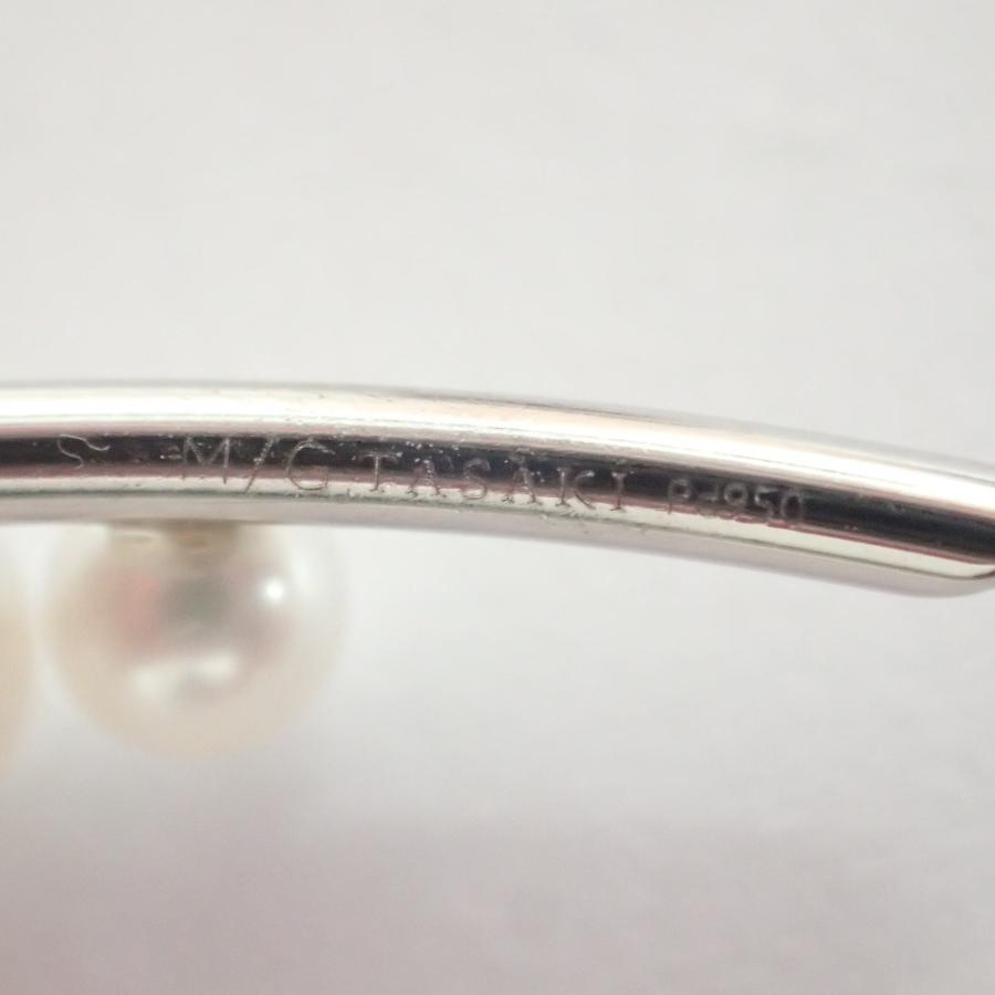 美品/ TASAKI タサキ Pt950 淡水パール ピアス プラチナ レディース 