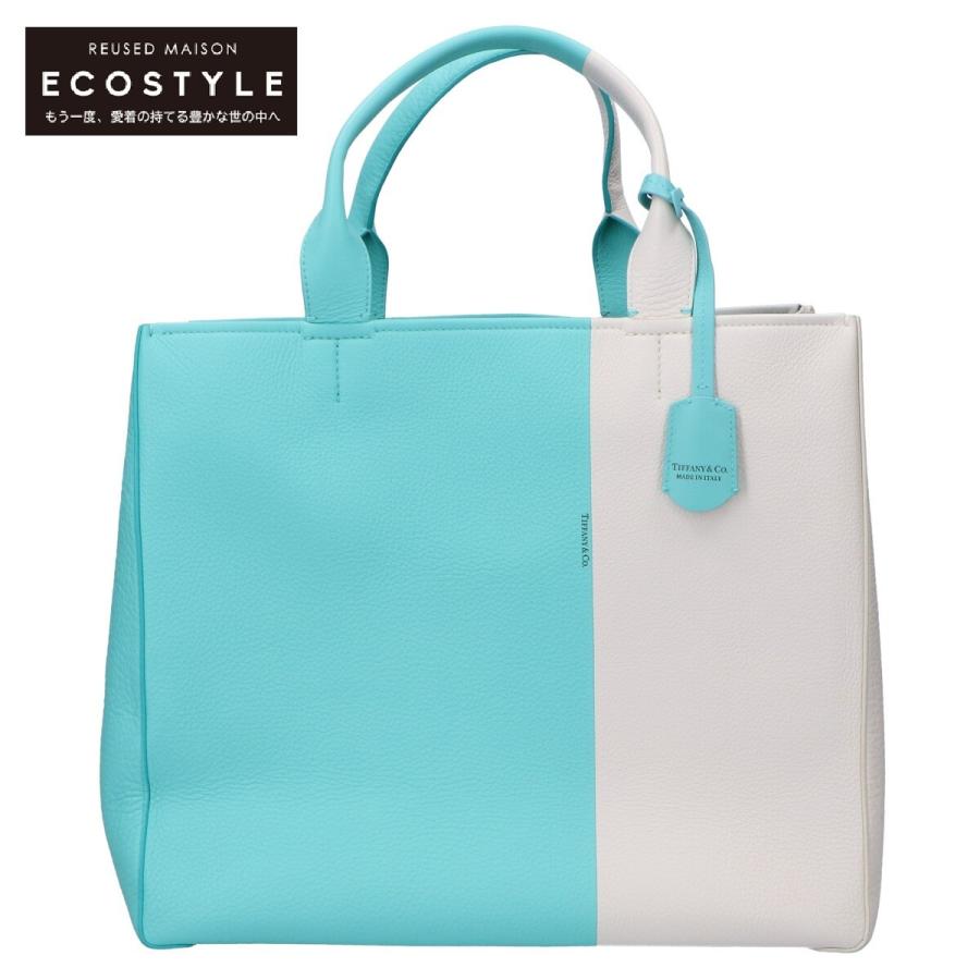 TIFFANY&Co. TIFFANY&Co. ティファニー バイカラー 2WAYトート TIFFANY&Co. TIFFANY&Co. ティファニー バイカラー 2WAYトート