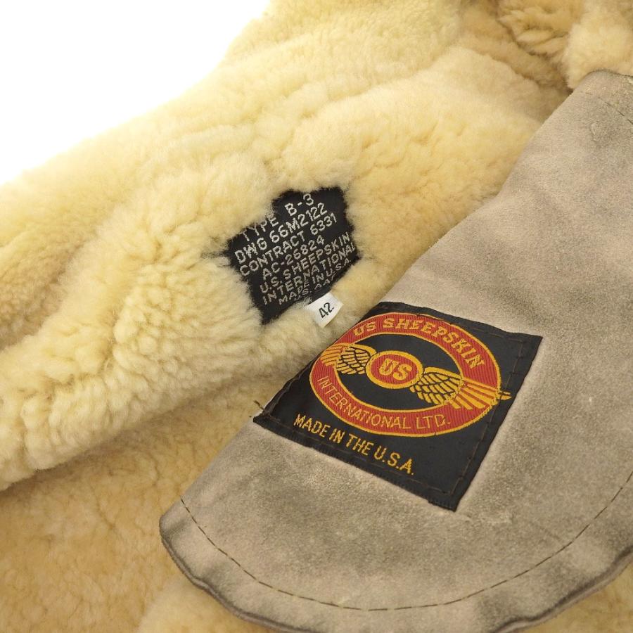 US.SHEEPSKIN B-3 ムートン フライト ジャケット　S U.S.SHEEPSKIN B-3 ムートンジャケットフライトジャケットS