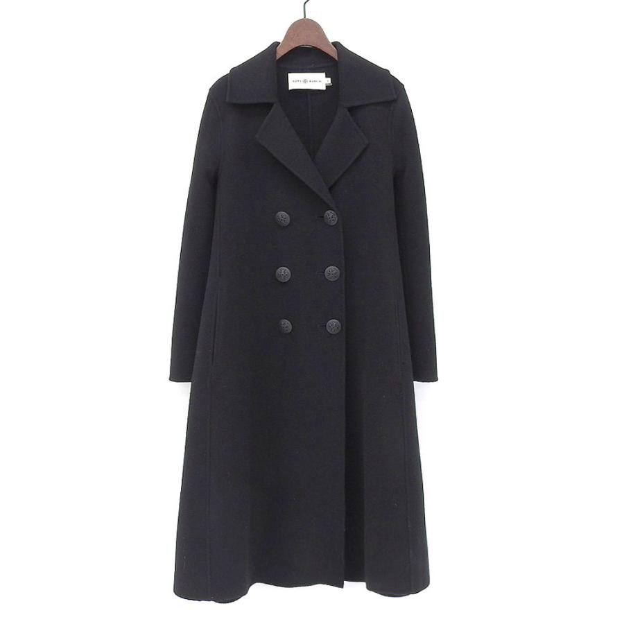 TORY BURCH 美品 トリーバーチ ウール コート レディース 黒 2 