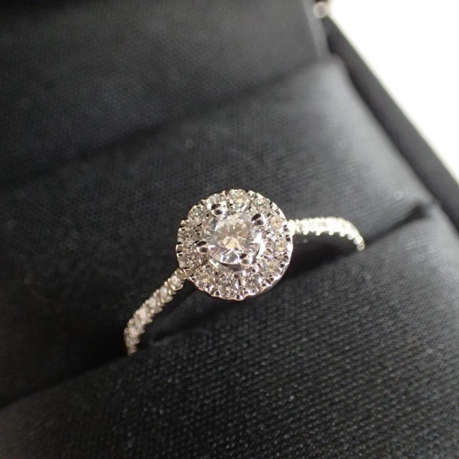 美品　フォーエバーマーク　センターオブ　指輪　0.18　PT900　約6.5号 美品フォーエバーマークセンターオブ指輪0.18PT900約6.5号