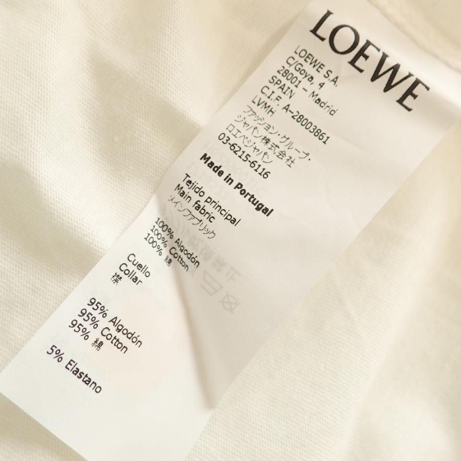 ロエベ ロゴ フラワープリント 半袖Ｔシャツ トップス H6299601PC ホワイト S【中古】 LOEWE - ロエベ ロゴ フラワープリント 半袖Tシャツ トップス