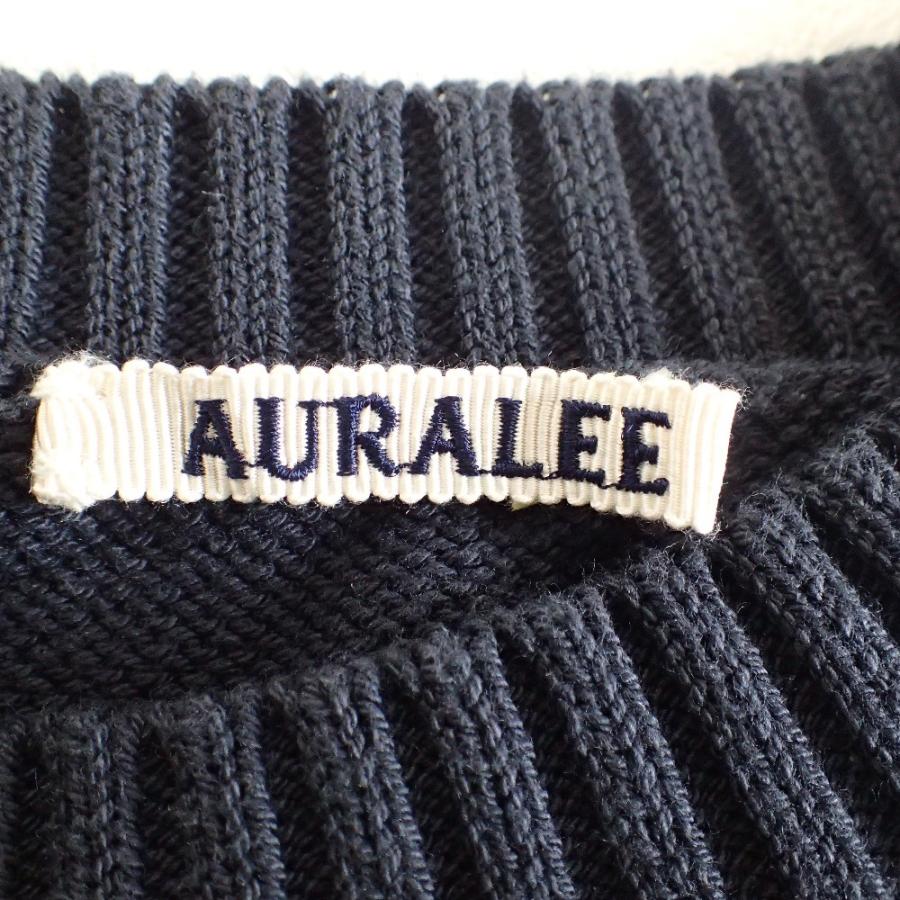 美品/ AURALEE オーラリー A21SP02HC High Twist Cotton Knit Big ハイ 