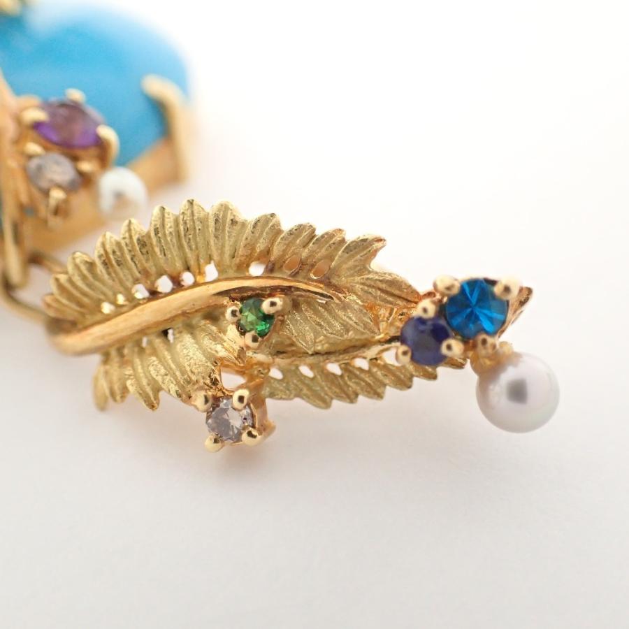 美品 Sachi サチ 福原佐智 K18 トルコ石 39.04ct/カラーストーン