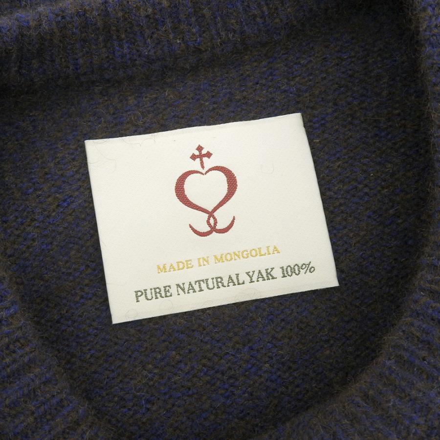 美品 SIDE SLOPE サイドスロープ MONGOLIAN 100%YAK C-Neck Pullover