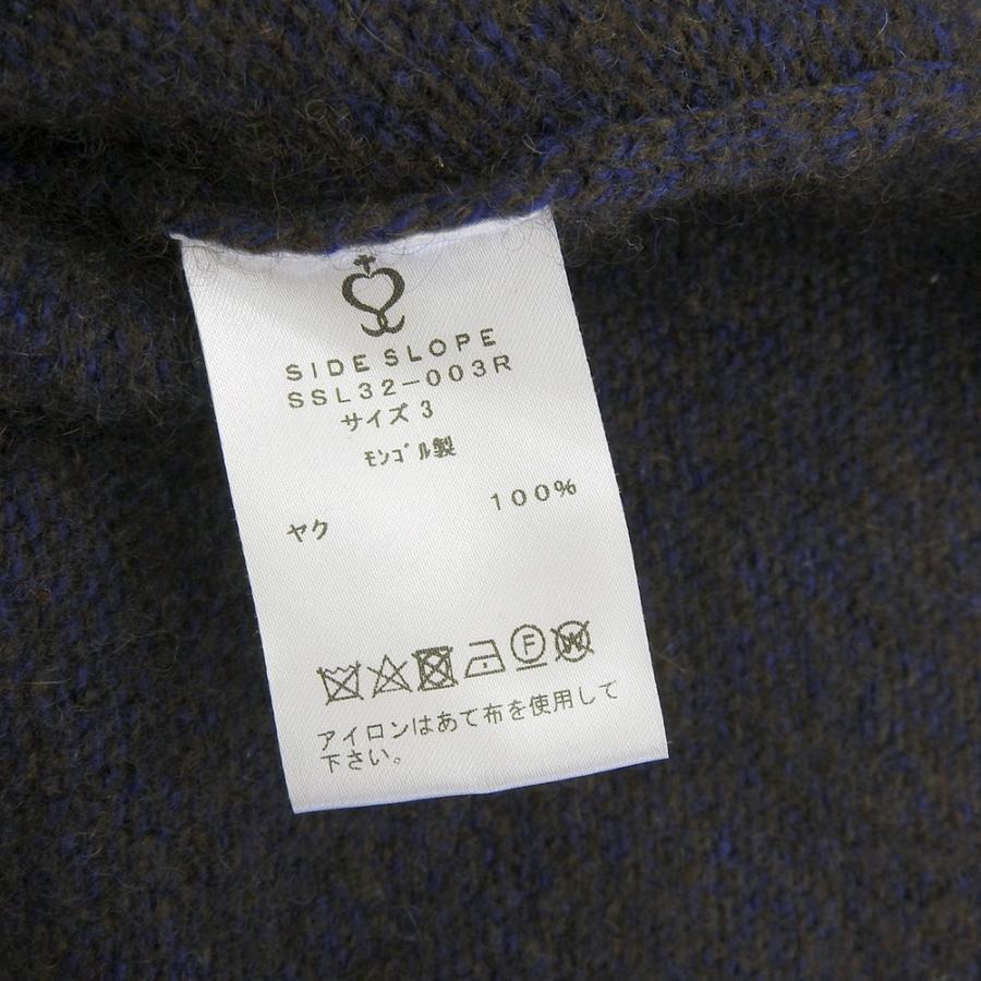 美品 SIDE SLOPE サイドスロープ MONGOLIAN 100%YAK C-Neck Pullover