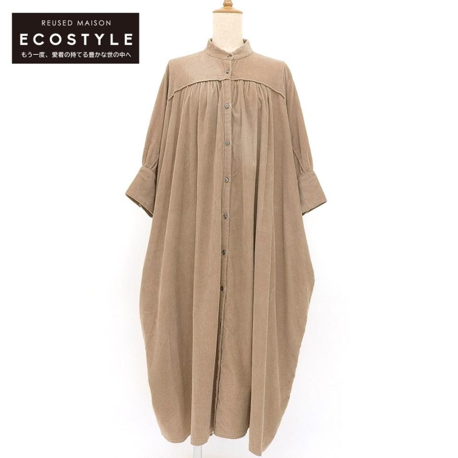 Honnete オネット カシミヤ混 コーデュロイ スタンドカラー ヘンリー