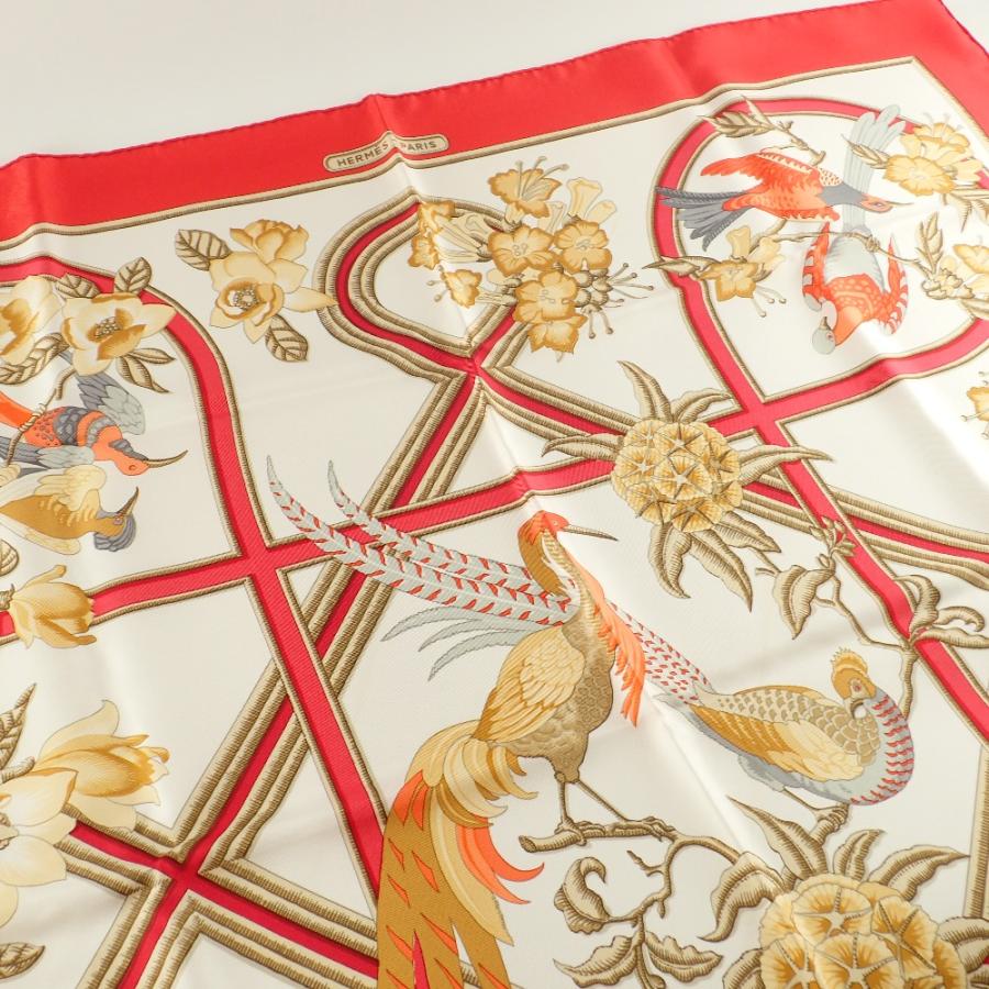 美品/ HERMES エルメス Caraibes カリブ カレ90 シルク100％ スカーフ 