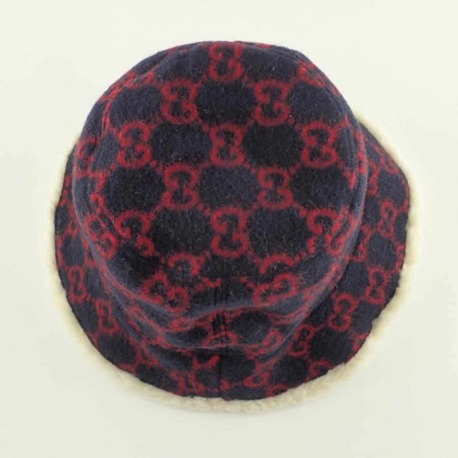 GUCCI（グッチ） 604194 4HI91 GGスプリーム ボア バケットハット 帽子