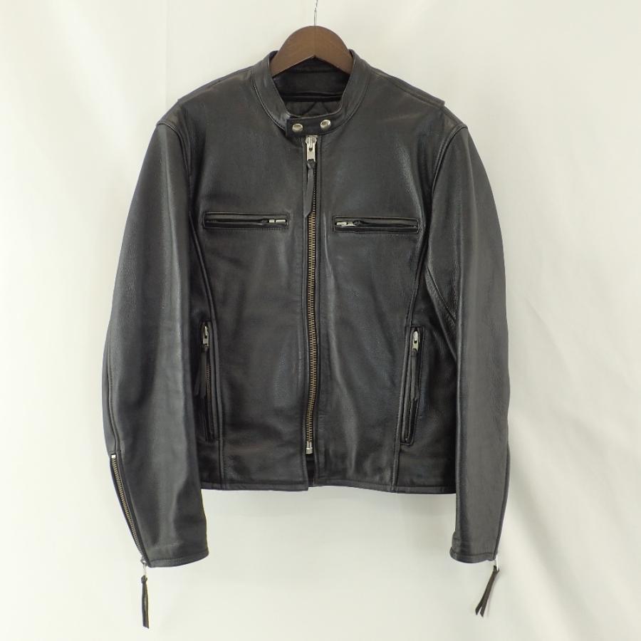美品/ KADOYA カドヤ MVS-F 中綿入りライナー付 カーフレザー シングル 