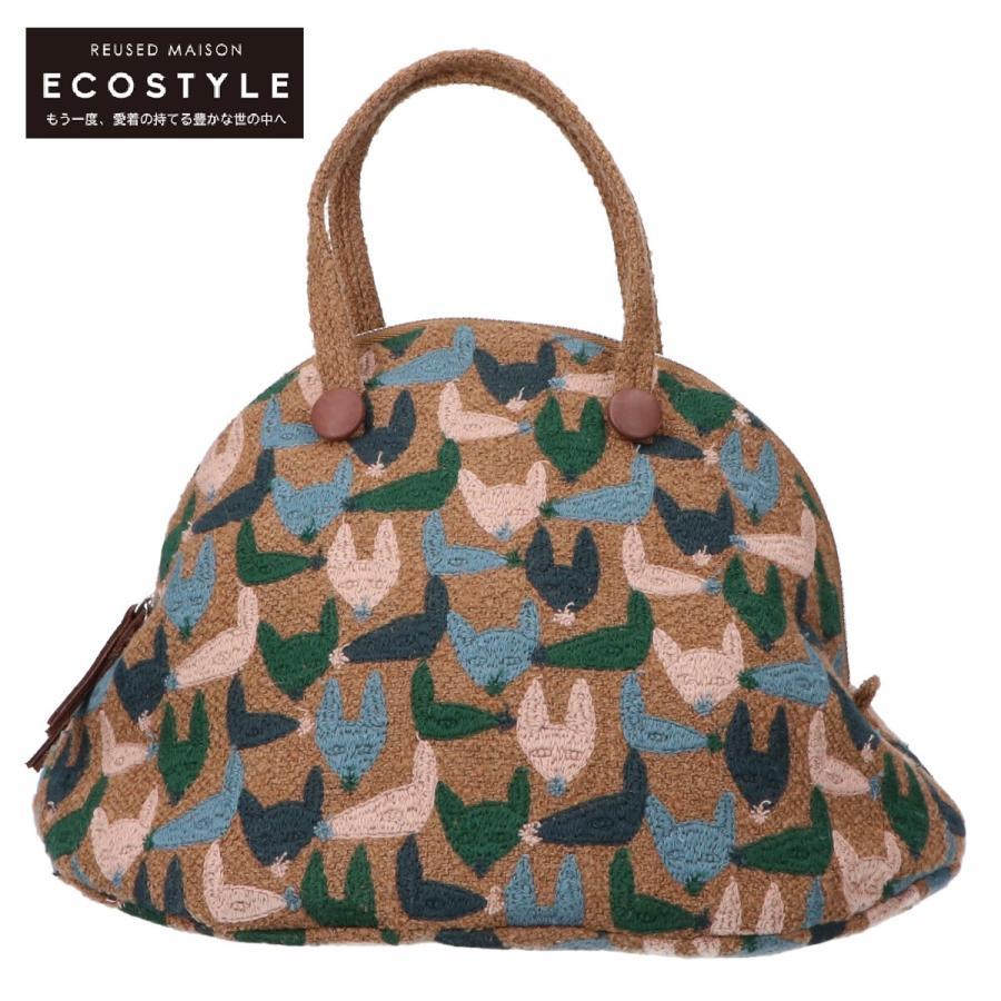mina perhonen ミナペルホネン ya9828 bell bag -repo- キツネ柄 mina perhonen ミナペルホネン ya9828 bell bag -repo- キツネ柄